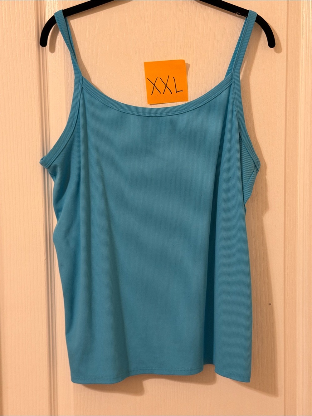 No Boundaries Turquoise Ribbed Tank Top with Spaghetti Straps